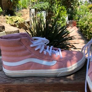 Pink high top vans